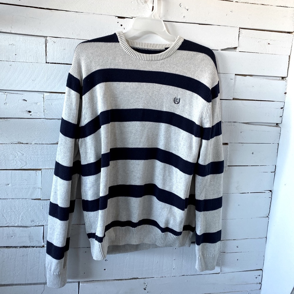 Mens Chaps Striped Long Sleeved Sweater XL
